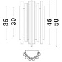 Nepřímé osvětlení - NV 9287917 Nástěnné svítidlo BONJOUR zlatý hliník a akryl LED 8x3W 230V lm 3000K IP20 - NOVA LUCE - foto 4
