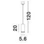 Válec - NV 9419422 Závěsné svítidlo AILA černý hliník GU10 1x10W IP20 220-240V bez žárovky - NOVA LUCE - foto 4