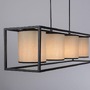 Podélná - LD 15305-18 RAVEN LED závěsné svítidlo látkové stínidlo 4 ramenné černá jednoduchý design - LEUCHTEN DIREKT / JUST LIGHT - foto 4