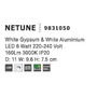 Nepřímé osvětlení - NV 9831050 Nástěnné svítidlo NETUNE bílá sádra a bílý hliník LED 6W 220-240V 3000K IP20 - NOVA LUCE - foto 4