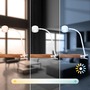 Stolní lampy s klipem - BRILO 2499016 Tari LED lampička na psací stůl, stmívatelné, magnetická hlava, bílé - BRILO - foto 4