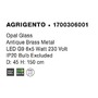 Vícečetná - NV 1700306001 Závěsné svítidlo AGRIGENTO opálové sklo antický mosazný kov G9 6x5W 230V IP20 bez žárovky - NOVA LUCE - foto 4