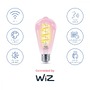 E27 - PH 8720169165816 WiZ Smart LED Žárovka s tradičním vzhledem, čirá, 40 W 470lm 2200-6500K (RGB) ST64 E27 - PHILIPS - foto 4