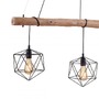 Vícečetná - LD 15514-18 EDGAR Závěsné svítidlo moderní dřevo, černá, 3-ramenné, drátěné tělo, E27 patice - LEUCHTEN DIREKT / JUST LIGHT - foto 4