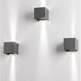 Nástěnná - NV 847407 Venkovní nástěnné svítidlo COMO tmavě šedý hliník LED 2x3W 3000K 3000K 220-240V nastavitelný úhel 0-90st. IP54 - NOVA LUCE - foto 4