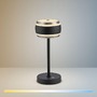 Stolní lampy dekorační - PN 4503-18 LED nabíjecí stolní lampa PURE Falling Rings, černá / metalická šedá , dotykový vypínač 2200-5000K - PAUL NEUHAUS - foto 4