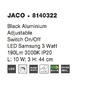 Bodová - NV 8140322 Bodové svítidlo JACO černý hliník LED 3W 3200K nastavitelné vypínač na těle - NOVA LUCE - foto 4