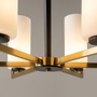 Dekorativní - M MOD089PL-06BS Lustr Fortano E27 6x40W bílá mosaz kov/sklo - MAYTONI - foto 4
