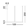 Kruhová - NV 9530219 Závěsné svítidlo MOTIF LED hliník / akryl černé 70W 2700K-6000K CCT stmívatelné - NOVA LUCE - foto 4