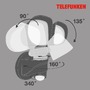 Reflektory - TF 304605TF TELEFUNKEN LED venkovní bodové svítidlo s čidlem, 21,8 cm, 20 W, černá - BRILONER - foto 4