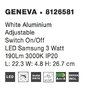 Bodová - NV 8126581 Bodové svítidlo GENEVA bílý hliník LED 3W 3200K nastavitelné s vypínačem - NOVA LUCE - foto 4