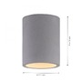 Kruhová - PN 6160-22 ETON LED stropní svítidlo, barva betonu, GU10, LED vyměnitelné, IP20 - PAUL NEUHAUS - foto 4