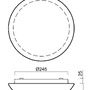 Nouzová - OS AUR59049 AURA 8 stropní/nástěnné skleněné svítidlo bílá IP44 3000 K 11W LED nouzové kombinované 3 h (původní kód OS 59049) - OSMONT - foto 4