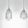 Podélná - NV 9731216 Závěsné svítidlo MOND saténový zlatý kov čiré sklo E14 3x5W 230V IP20 bez žárovky - NOVA LUCE - foto 4