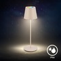 Stolní lampy dekorační - BRILO 7517011 Cilano RGBW stolní lampa na baterie IP44, stmívatelná, vč. nabíjecí základny, béžová - BRILO - foto 4
