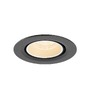 Kruhová - LA 1010030 NUMINOS® GIMBLE XS Stropní vestavné svítidlo, 2700 K, 40°, IP20, kulaté, černé / bílé - BIG WHITE (SLV) - foto 4