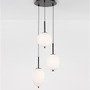 Vícečetná - NV 9624078 Závěsné svítidlo LATO černý kov a opálové sklo E14 3x5W 230V IP20 bez žárovky - NOVA LUCE - foto 4