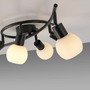 Bodová - LD 12155-18 LOKI LED stropní svítidlo 6-ramenné černé otočné spoty opálové sklo nadčasové 3000K - JUST LIGHT - foto 4