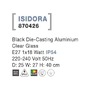 Nástěnná - NV 870426 Venkovní nástěnné svítidlo ISIDORA černý litý hliník čiré sklo E27 1x12W 220-240V IP54 bez žárovky - NOVA LUCE - foto 4