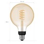 SmartHome Paul Neuhaus - PH 8719514301542 Hue Bluetooth LED White Ambiance filamentová žárovka Philips 8719514301542 E27 G125 7W 550lm 2200-4500K černá, stmívatelná - PHILIPS (929002478101) - foto 4
