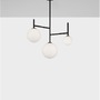 Dekorativní - NV 9043305 Závěsné svítidlo LICATO opálové sklo černý hliník G9 3x5W 230V IP20 bez žárovky - NOVA LUCE - foto 4