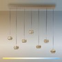 Kruhová - PN 2505-97 Závěsné svítidlo PURE Falling Rings, bronzová / tmavý chrom 2200-5000K - PAUL NEUHAUS - foto 4