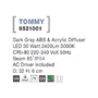 Přisazená - NV 9521001 Venkovní stropní svítidlo TOMMY tmavě šedý ABS a akrylový difuzor LED 25W 3000K 220-240V 85st. IP54 - NOVA LUCE - foto 4