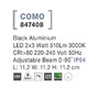 Nástěnná - NV 847408 Venkovní nástěnné svítidlo COMO černý hliník LED 2x3W 3000K 220-240V nastavitelný úhel 0-90st. IP54 - NOVA LUCE - foto 4