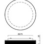 Kruhová - OS ERI67522 ERIS C2 stropní/nástěnné skleněné svítidlo bílá / černá IP43 4000 K 18W LED HF - OSMONT - foto 4