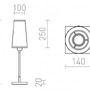 Stolní lampy dekorační - RED R12464 LULU stolní bílá/černá chrom 230V E27 28W - RED - DESIGN RENDL - foto 4