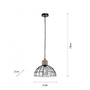 Kónická - LD 15121-18 TARO LED závěsné svítidlo 31x31 kovové stínítko přírodní dřevo černá 1 ramenné do kuchyně - LEUCHTEN DIREKT / JUST LIGHT - foto 4