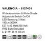 S ramenem - NV 8127401 Nástěnné svítidlo VALENCIA bílý hliník bílé stínidlo E27 1x40W LED 3W čtecí lampička / vypínač na těle - NOVA LUCE - foto 4