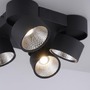 Bodová - PN 6454-18 Paul Neuhaus LED stropní svítidlo PURE-NOLA černá 4 ramenné otočné stmívatelné krokově stmívatelné 3000K - PAUL NEUHAUS - foto 4