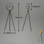 Stojací lampy - BRILO 1380015 Stojací svítidlo 160cm 1x E27 60W černá (starý kód: BRILO 1380-015) - BRILO - foto 4