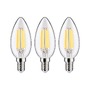 E14 - P 29199 Eco-Line Filament 230V LED svíčka E14 3ks-sada 98mm 2,5W 3000K čirá - PAULMANN - foto 4