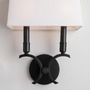 Dekorativní - HVLG H212102S-AGB-CE Nástěnné svítidlo GWEN ocel/hedvábí staromosaz/bílá E14 2x40W - HUDSON VALLEY (Mitzi) - foto 4