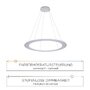 Kruhová - PN 2539-95 PURE-COSMO LED závěsné svítidlo kruhové s nastavitelnou barvou světla 2700-5000K, funkcí stmívání a nastavitelnou výškou - PAUL NEUHAUS - foto 4