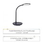 Stolní lampy pracovní - LD 14416-18 ASTRID LED stolní lampa, černá, krokově stmívatelné, CCT, vč. nabíjení pro telefony 3000-5500K - LEUCHTEN DIREKT / JUST LIGHT - foto 4