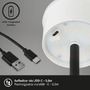 Stojací lampy - BRILO 1438015 LED nabíjecí stojací svítidlo 130 cm 3,5 W 400lm černá - BRILO - foto 4