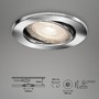 Kruhová - BRI 7220-038 3ks sada LED vestavné svítidlo, pr. 8,6 cm, 5 W, chrom - BRILONER - foto 4