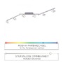 Bodová - LD 12086-55 LOLAsmart SABI LED stropní svítidlo, Smart Home, LOLAsmart, CCT, RGB, stmívatelné, dálkový ovladač, 6-ramenné MEDION RGB+2700-5000K - LEUCHTEN DIREKT / JUST LIGHT - foto 4