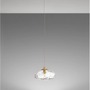 Dekorativní - NV 9006046 Závěsné svítidlo KING mosazný zlatý kov foukané čiré sklo G9 1x5W 230V IP20 bez žárovky - NOVA LUCE - foto 4