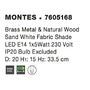 Stolní lampy dekorační - NV 7605168 Stolní lampa MONTES mosazný kov a přírodní dřevo bílé stínidlo E14 1x5W bez žárovky - NOVA LUCE - foto 4
