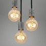 Dekorativní - BRI 3680-034 Retro stropní svítidlo, pr. 19 cm, 3x E27, max. 60 W, antická stříbrná - BRILONER - foto 4