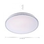 Kruhová - LD 14844-17 ISABELL LED stropní svítidlo, chrom, stínidlo, IP44, koupelna, teplá bílá 3000K - LEUCHTEN DIREKT / JUST LIGHT - foto 4