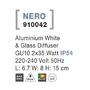 Nástěnná - NV 910042 Venkovní nástěnné svítidlo NERO hliník bílé skleněný difuzor GU10 2x7W 220-240V IP54 bez žárovky světlo nahoru a dolů - NOVA LUCE - foto 4