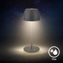 Stolní lampy dekorační - BRILO 7503015 LED nabíjecí stolní lampička Serina Mini, bezdrátová, 20cm, IP44, 2,5W, stmívatelné, dotykový vypínač, antracit - BRILO - foto 4