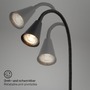 Bodová - BRI 2175015 Justra lampa na čtení, nastavitelná, 2x USB porty, černá - BRILONER - foto 4