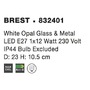 Plafoniéry - NV 832401 Stropní svítidlo BREST stropní svítidlo bílé opálové sklo a kov E27 2x12W - NOVA LUCE - foto 4