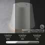 Stolní lampy dekorační - BRILO 7507014 Kiki stolní lampička bezdrátová, dotykový vypínač, pestrobarevné RGB+W světlo, nastavitelná výška, matný chrom - BRILO - foto 4